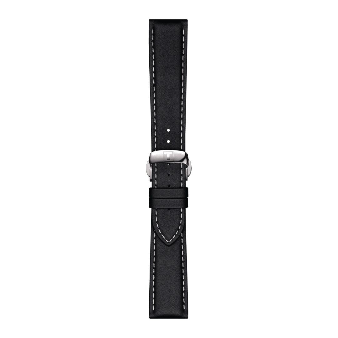 Tissot ranneke, 21 mm, musta nahka, T852044599