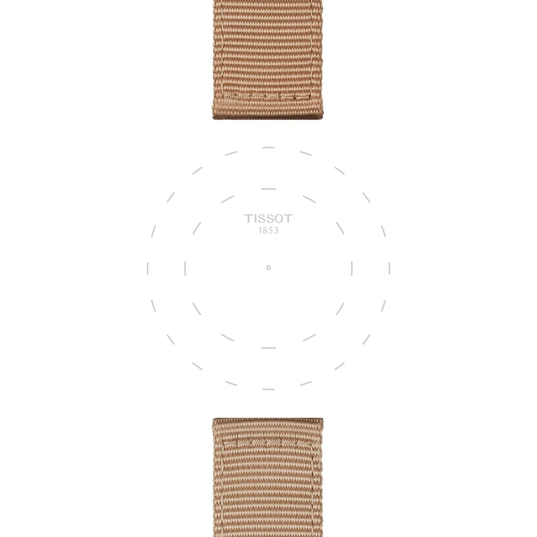 Tissot ranneke, 22 mm, beige kangas, T852046752