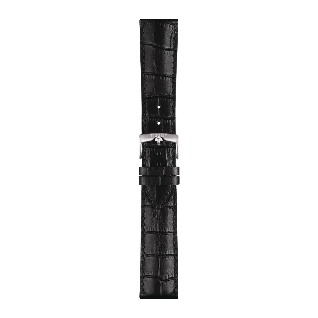 Tissot ranneke, 22 mm, musta nahka, T852041653