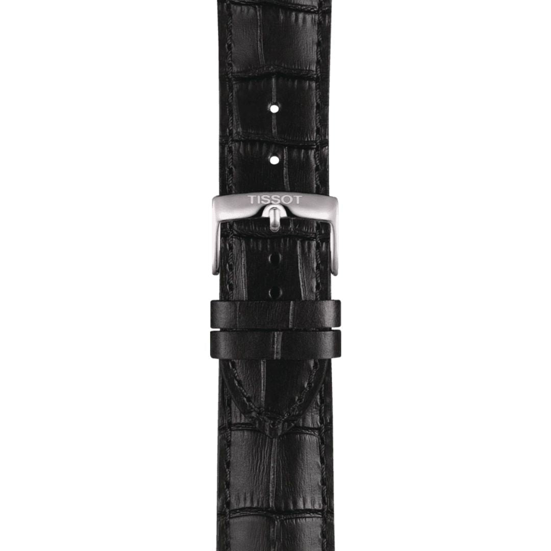 Tissot ranneke, 22 mm, musta nahka, T852041653