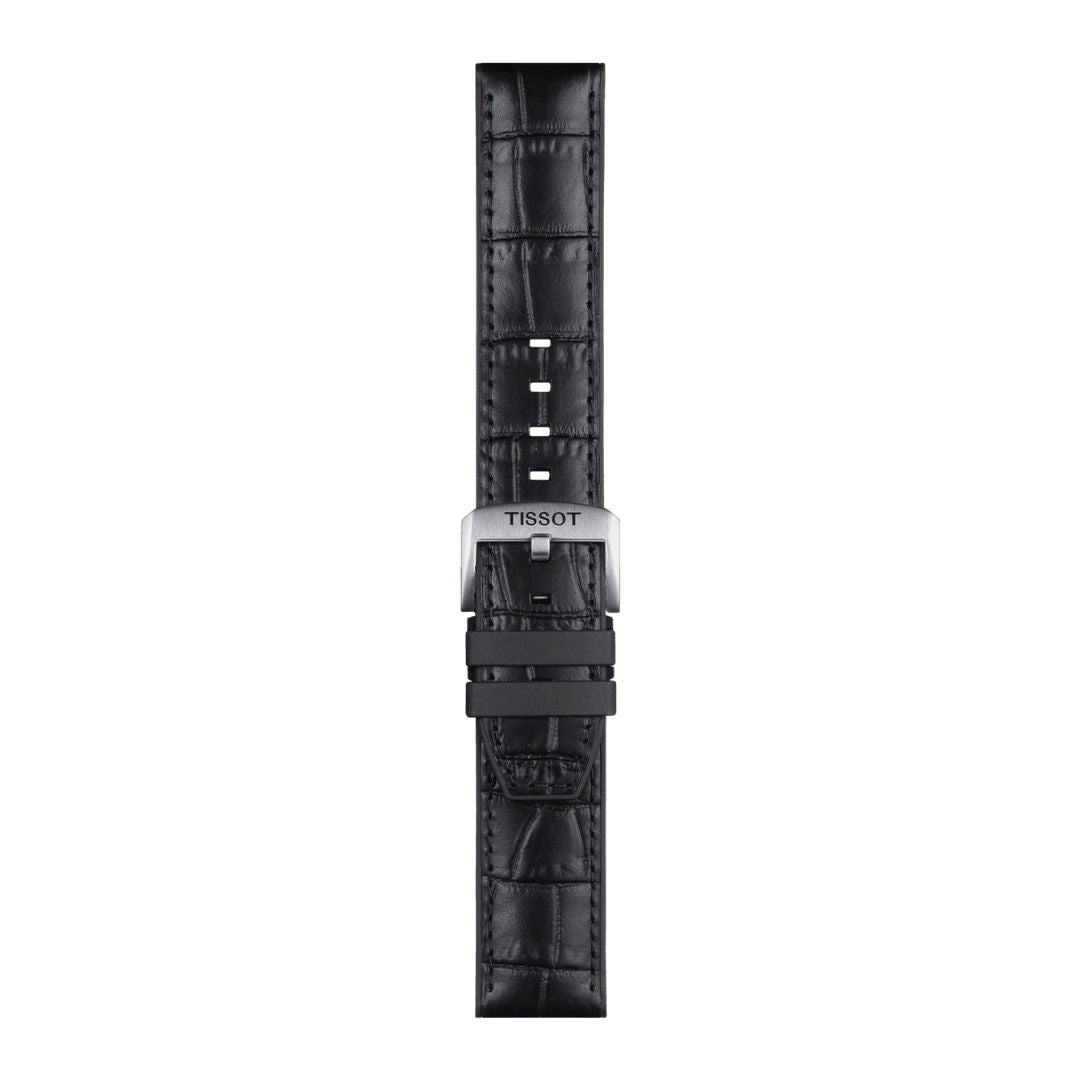 Tissot ranneke, 22 mm, musta nahka ja silikoni, T852046761