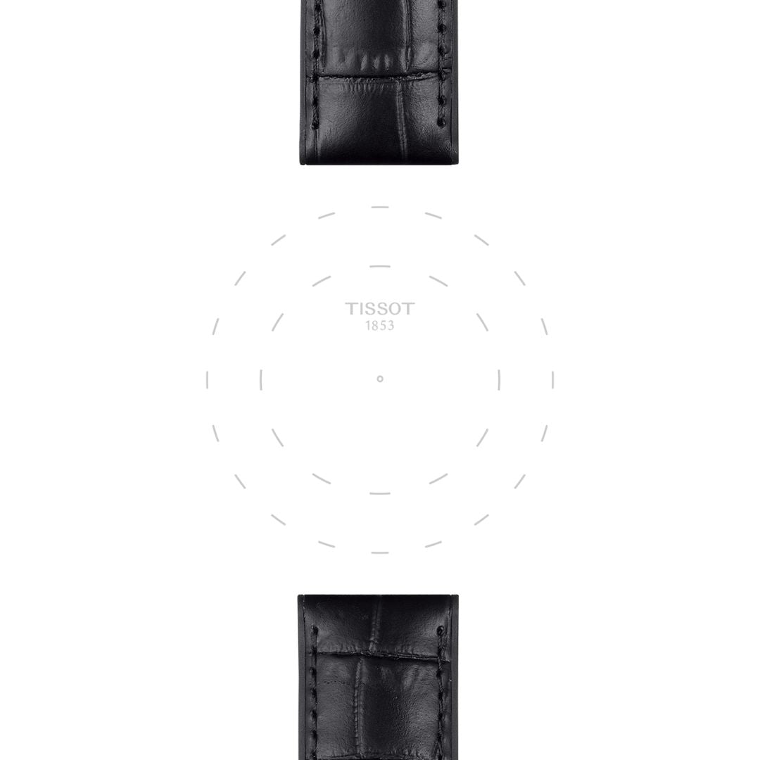 Tissot ranneke, 22 mm, musta nahka ja silikoni, T852046761