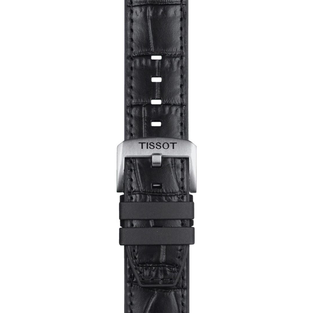 Tissot ranneke, 22 mm, musta nahka ja silikoni, T852046761