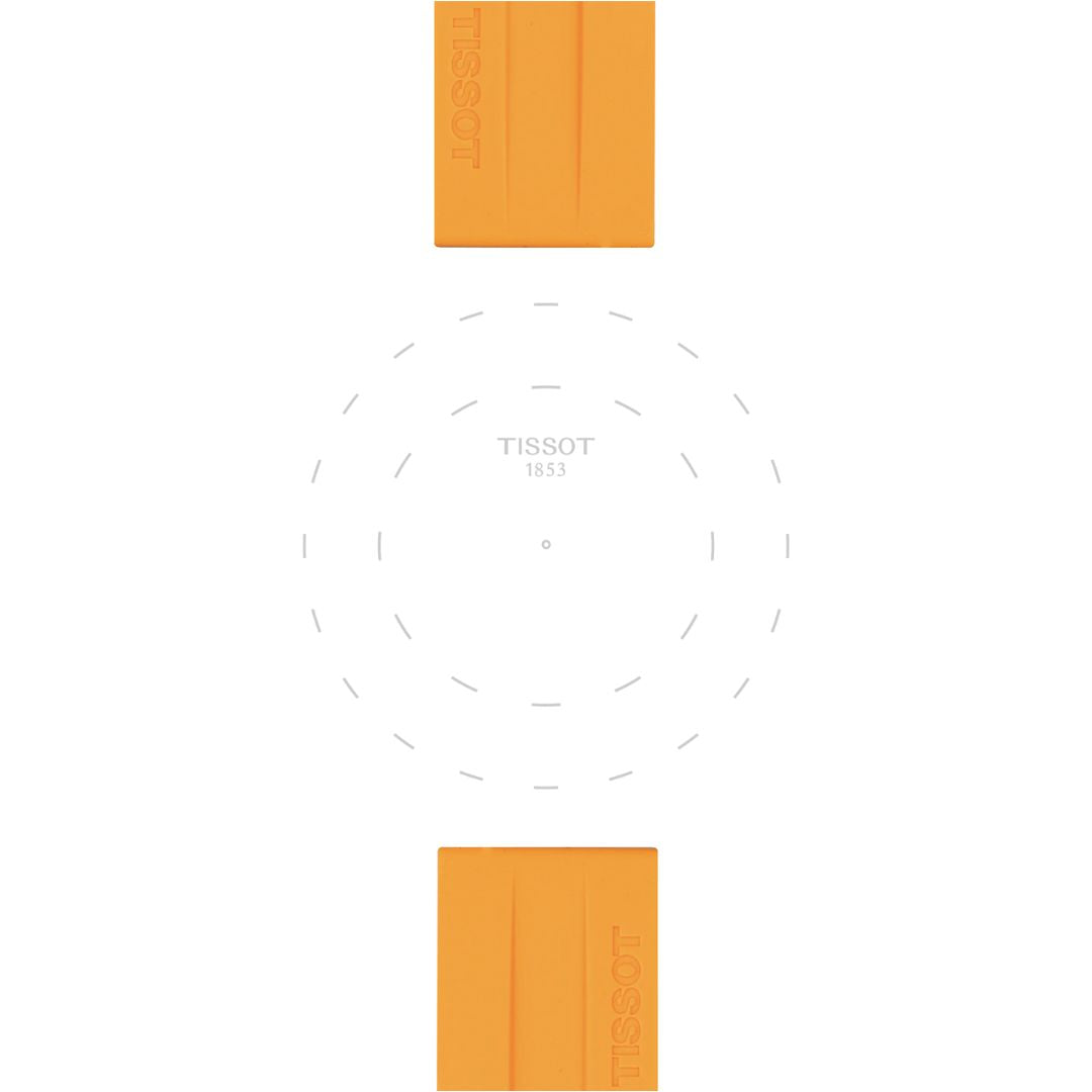 Tissot ranneke, 22 mm, oranssi silikoni, T852047918