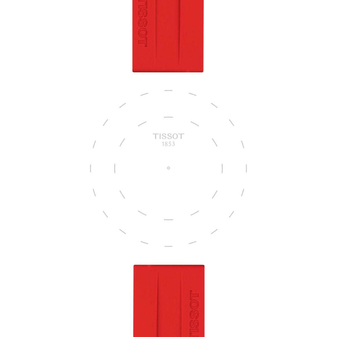 Tissot ranneke, 22 mm, punainen silikoni, T852047920