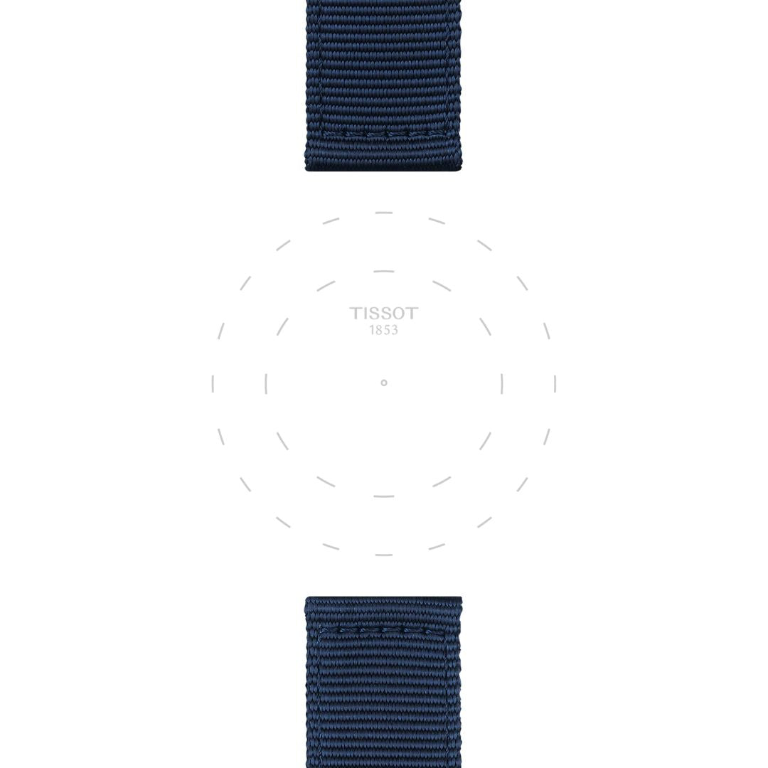 Tissot ranneke, 22 mm, sininen kangas, T852046754