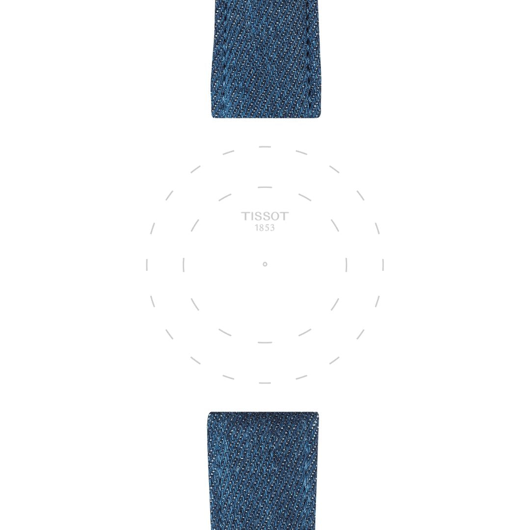 Tissot ranneke, 22 mm, vaaleansininen kangas, T852046781