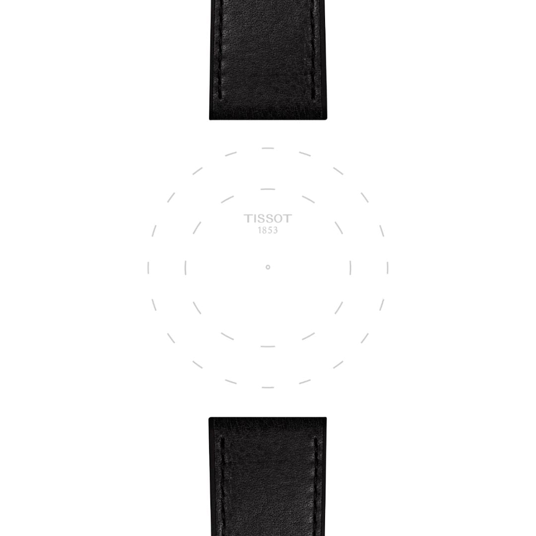 Tissot ranneke, 23 mm, musta nahka, T852047779
