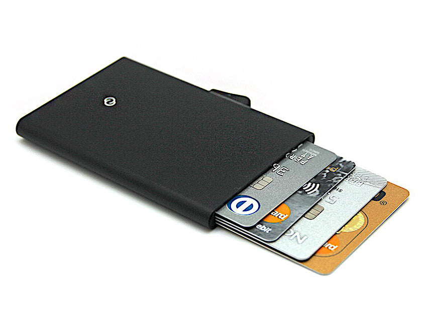C-Secure security wallet / credit card holder, black aluminium C-Secure security wallet / credit card holder, black aluminium