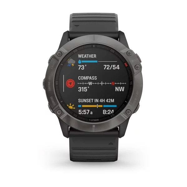 Garmin Fenix 6X Sapphire 51 mm hiilenharmaa, monilajiälykello 010-02157-11 - Garmin - Laatukoru