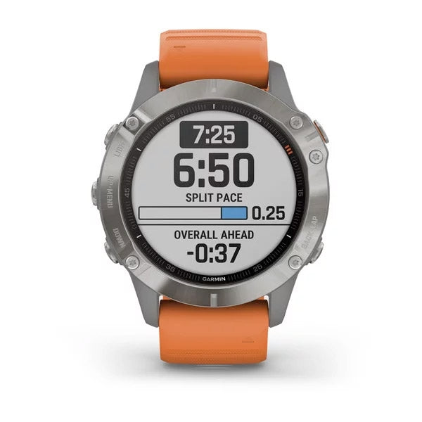 Garmin Fenix 6 Sapphire 47 mm oranssi, monilajiälykello 010-02158-14 - Garmin - Laatukoru