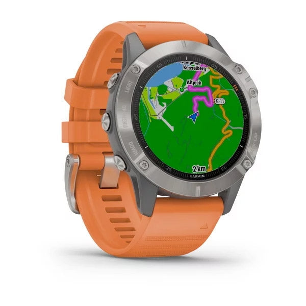 Garmin Fenix 6 Sapphire 47 mm oranssi, monilajiälykello 010-02158-14 - Garmin - Laatukoru