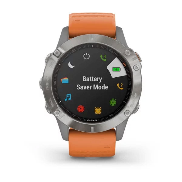 Garmin Fenix 6 Sapphire 47 mm oranssi, monilajiälykello 010-02158-14 - Garmin - Laatukoru