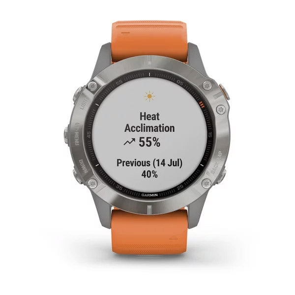 Garmin Fenix 6 Sapphire 47 mm oranssi, monilajiälykello 010-02158-14 - Garmin - Laatukoru