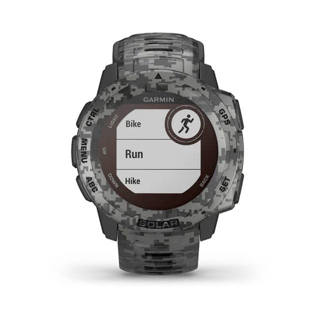 Garmin Instinct® Solar – Camo Edition 45 mm grafiitinharmaa maastokuvio, monilajiälykello 010-02293-05 - Garmin - Laatukoru