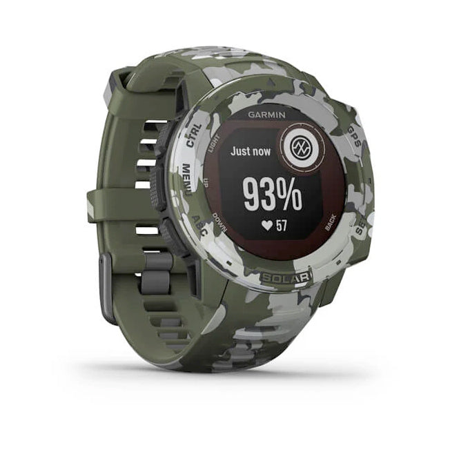 Garmin Instinct® Solar – Camo Edition 45 mm jäkälänvärinen maastokuvio, monilajiälykello 010-02293-06 - Garmin - Laatukoru