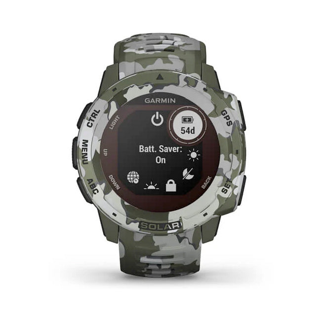 Garmin Instinct® Solar – Camo Edition 45 mm jäkälänvärinen maastokuvio, monilajiälykello 010-02293-06 - Garmin - Laatukoru