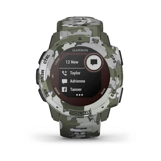 Garmin Instinct® Solar – Camo Edition 45 mm jäkälänvärinen maastokuvio, monilajiälykello 010-02293-06 - Garmin - Laatukoru