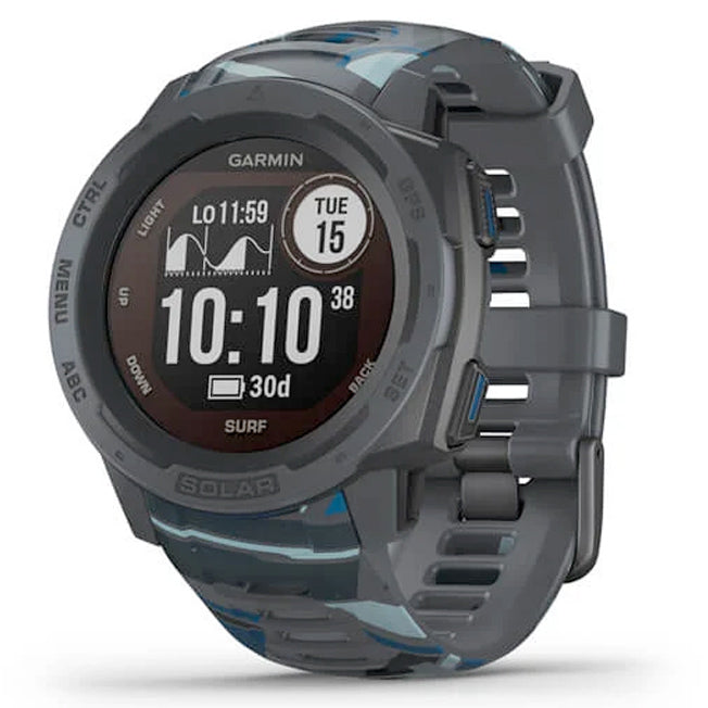 Garmin Instinct® Solar – Surf Edition 45 mm tummanharmaa, monilajiälykello 010-02293-07 - Garmin - Laatukoru