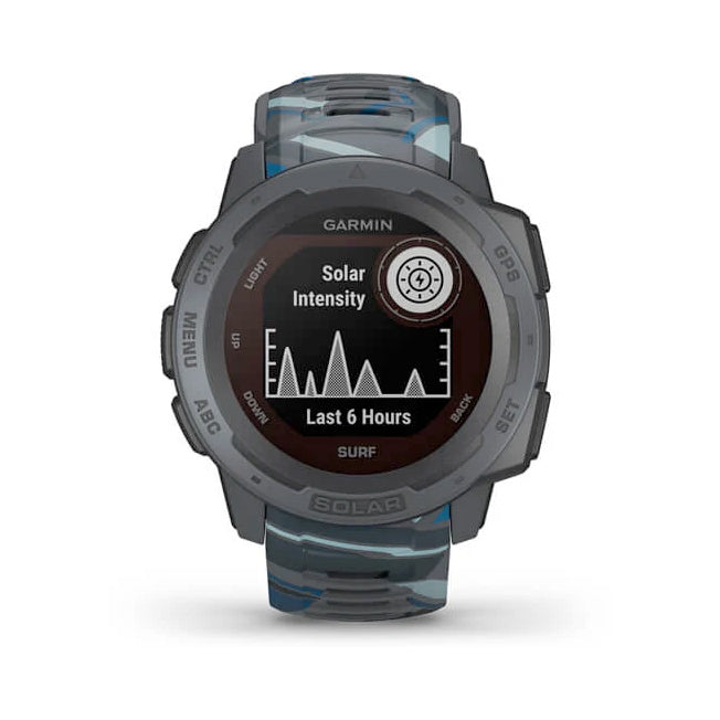 Garmin Instinct® Solar – Surf Edition 45 mm tummanharmaa, monilajiälykello 010-02293-07 - Garmin - Laatukoru