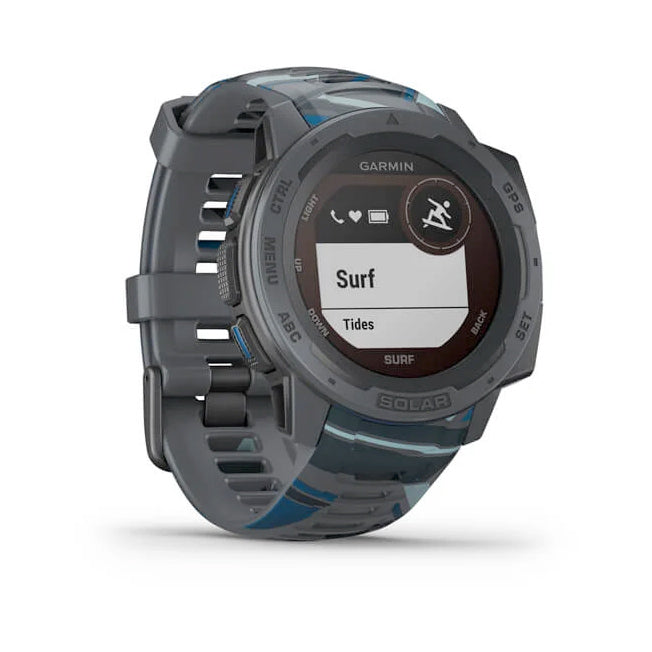 Garmin Instinct® Solar – Surf Edition 45 mm tummanharmaa, monilajiälykello 010-02293-07 - Garmin - Laatukoru