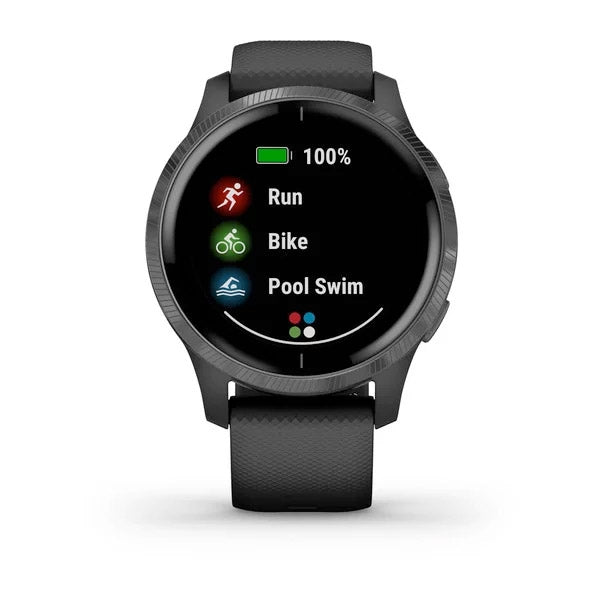 Garmin Venu musta ja tummanharmaa, monilajiälykello 010-02173-12 - Garmin - Laatukoru