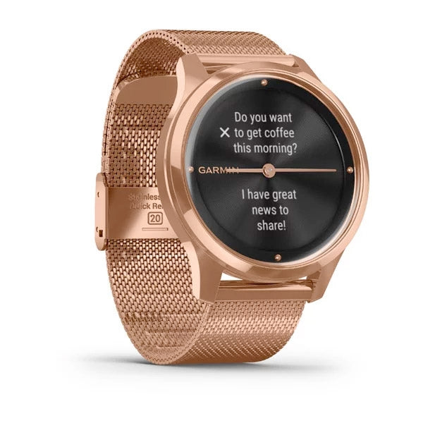 Garmin Vivomove Luxe ruusukulta 42 mm, älykello 010-02241-04 - Garmin - Laatukoru