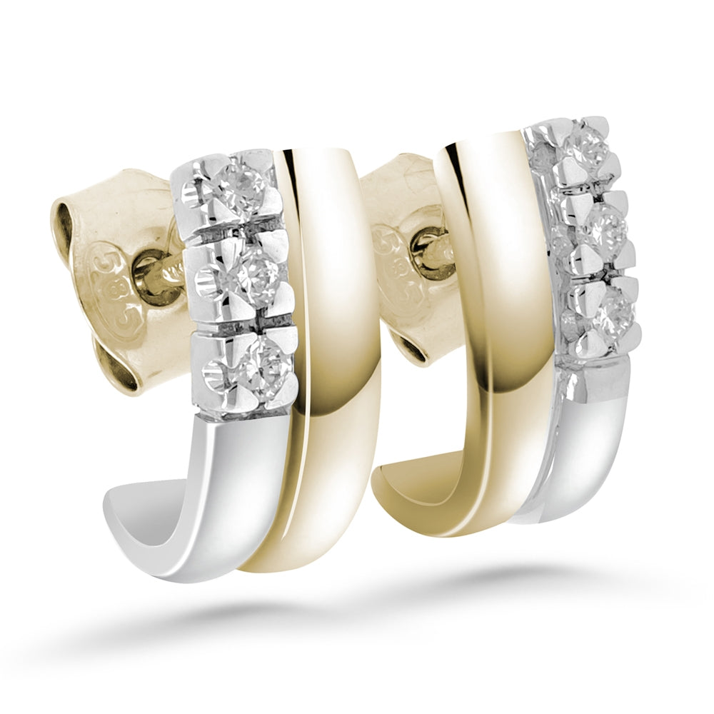 Silván timanttikorvakorut 0,12ct, 14K keltakultaa, Silván timanttikorut - Silván - Laatukoru