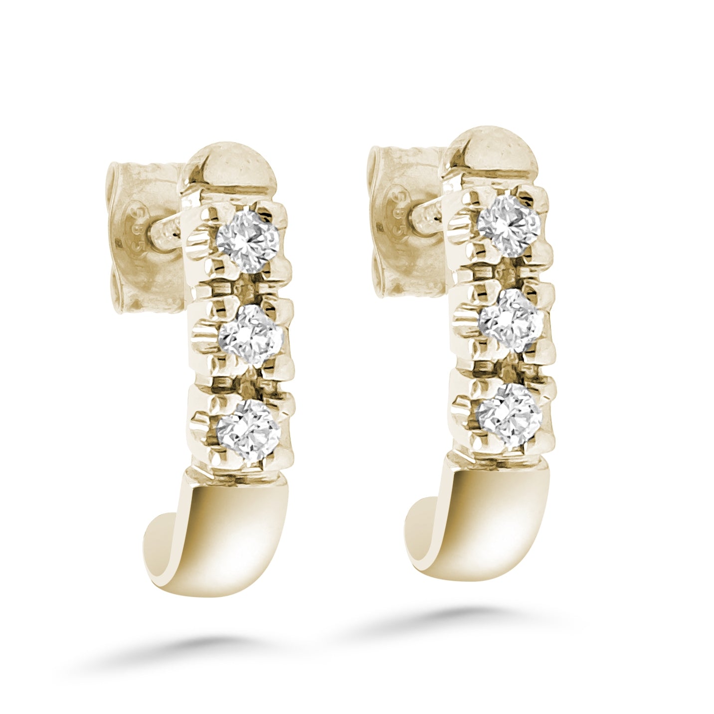 Silván timanttikorvakorut 0,12ct, 14K keltakultaa, Silván timanttikorut - Silván - Laatukoru