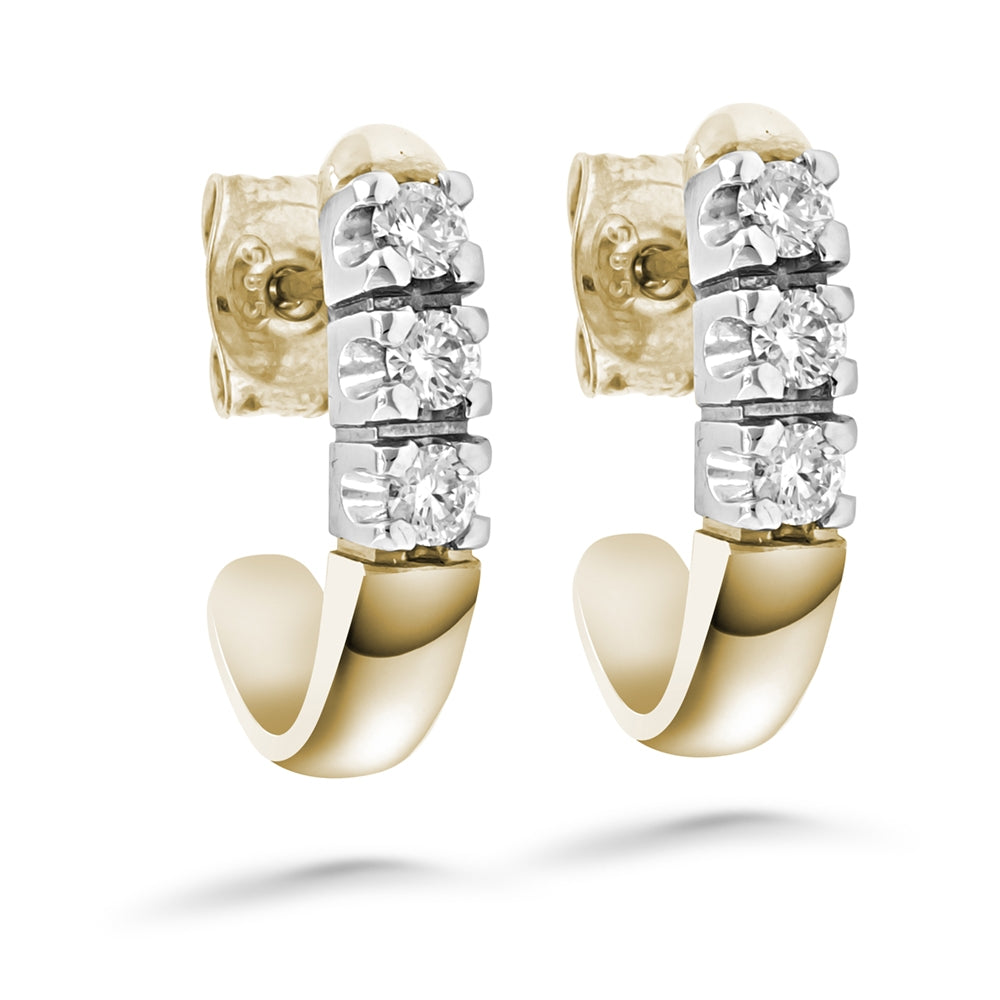 Silván timanttikorvakorut 0,42ct, 14K keltakultaa, Silván timanttikorut - Silván - Laatukoru