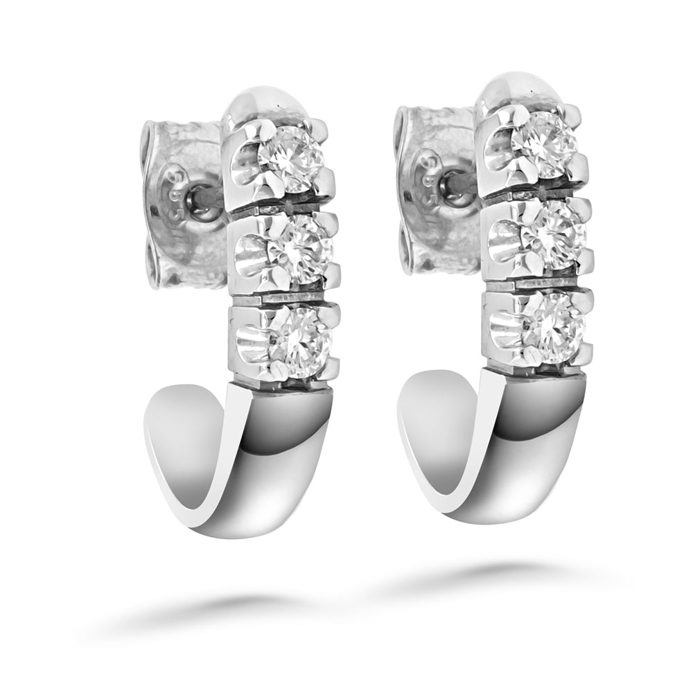 Silván timanttikorvakorut 0,42ct, 14K valkokultaa, Silván timanttikorut - Silván - Laatukoru