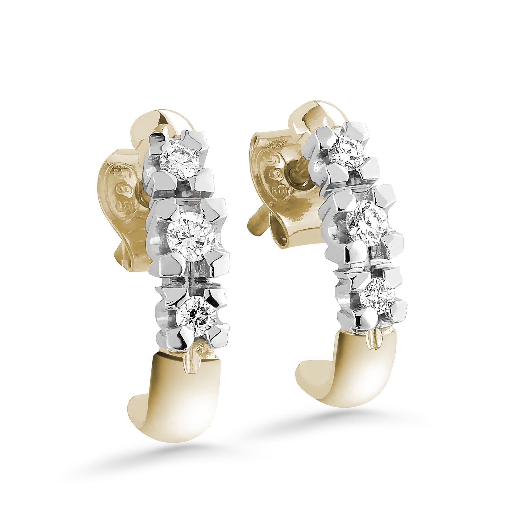 Silván timanttikorvakorut 0,14ct, 14K keltakultaa, Silván timanttikorut - Silván - Laatukoru