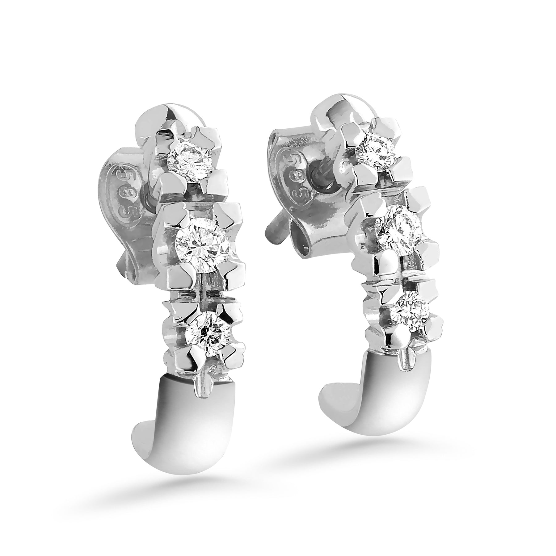 Silván timanttikorvakorut 0,14ct, 14K valkokultaa, Silván timanttikorut - Silván - Laatukoru
