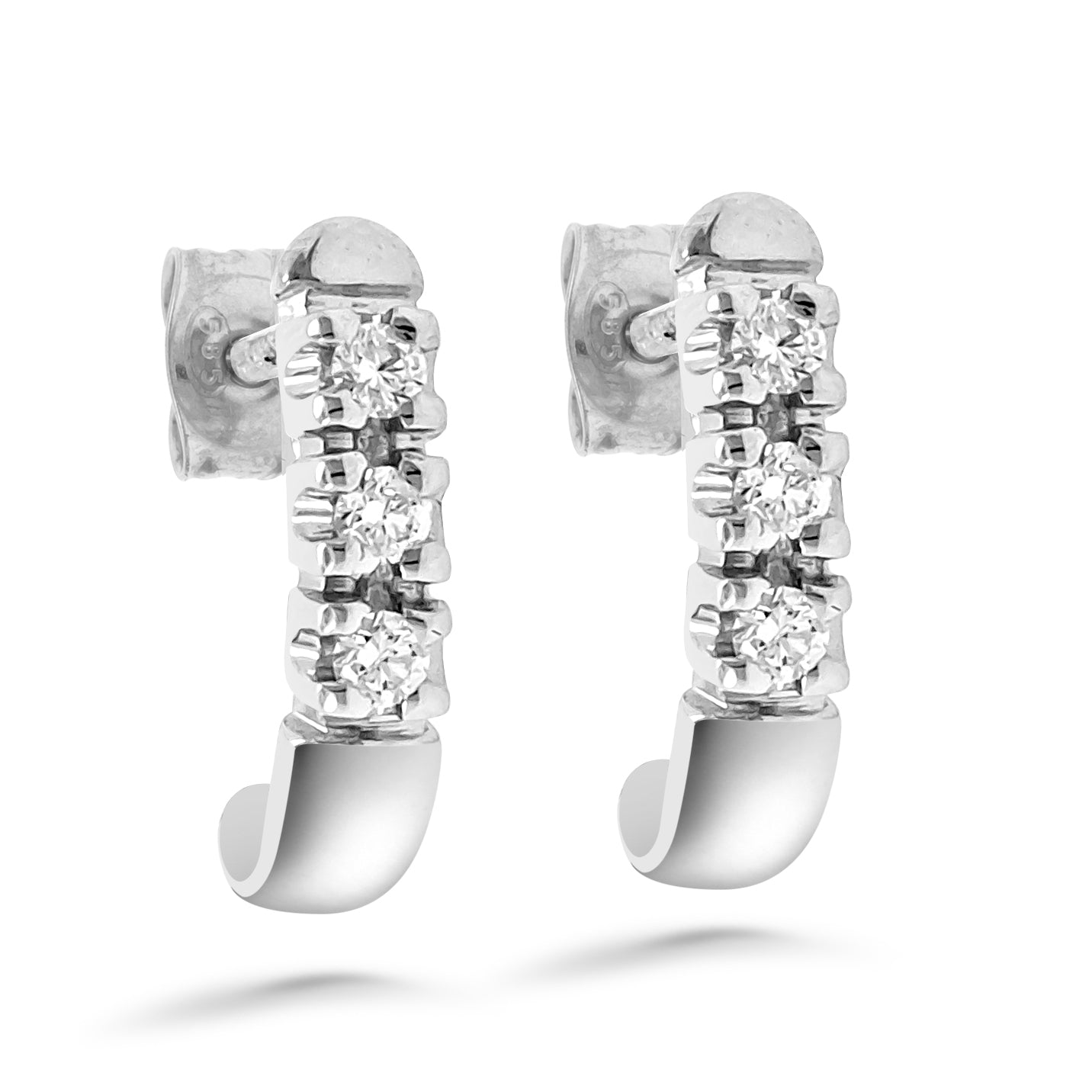 Silván timanttikorvakorut 0,12ct, 14K valkokultaa, Silván timanttikorut - Silván - Laatukoru
