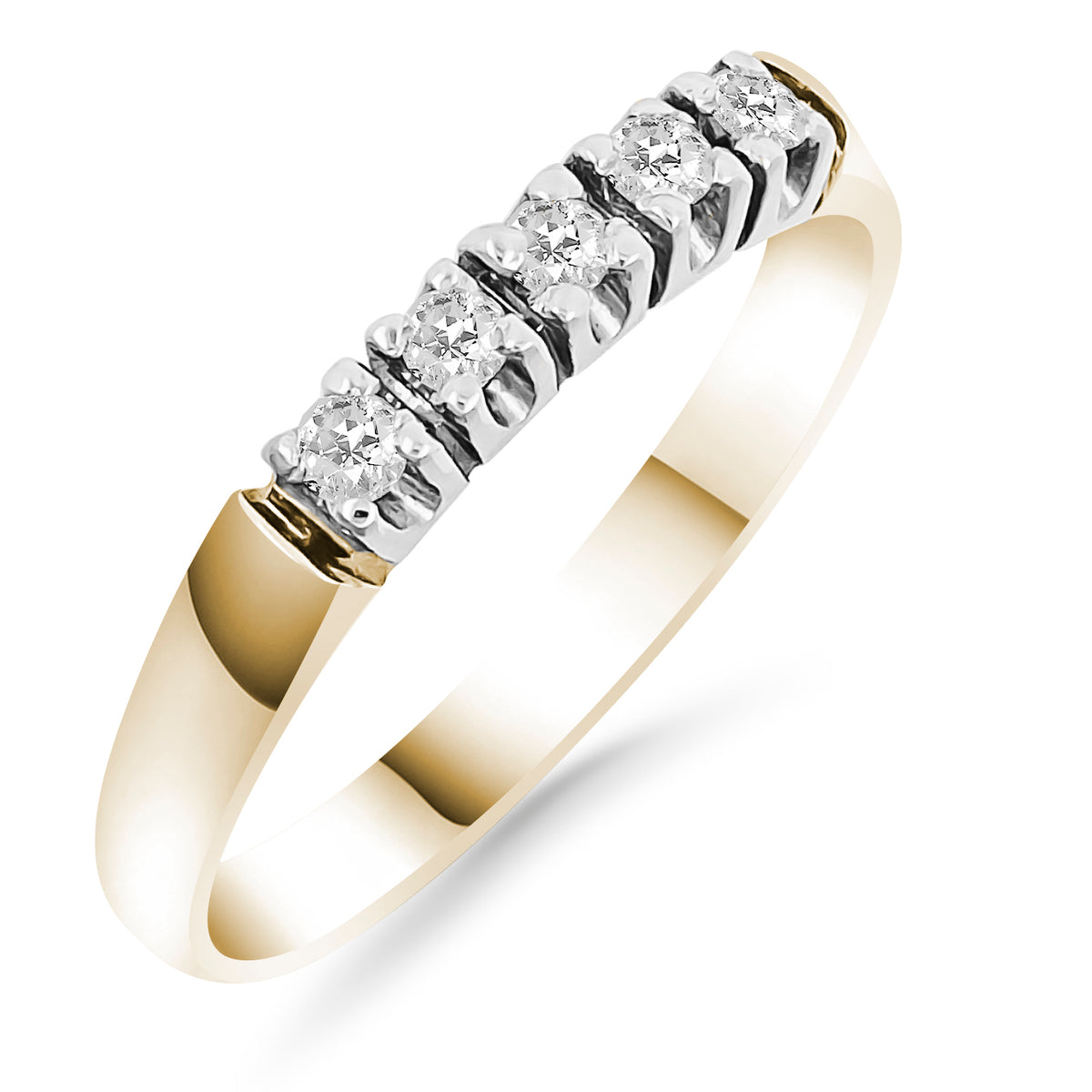 Silván rivitimanttisormus 0,15ct, 14K keltakultaa, Silván timanttikorut - Silván - Laatukoru