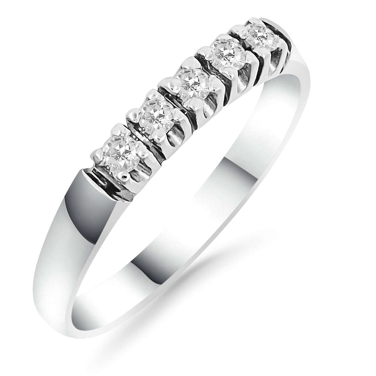 Silván rivitimanttisormus 0,15ct, 14K valkokultaa, Silván timanttikorut - Silván - Laatukoru