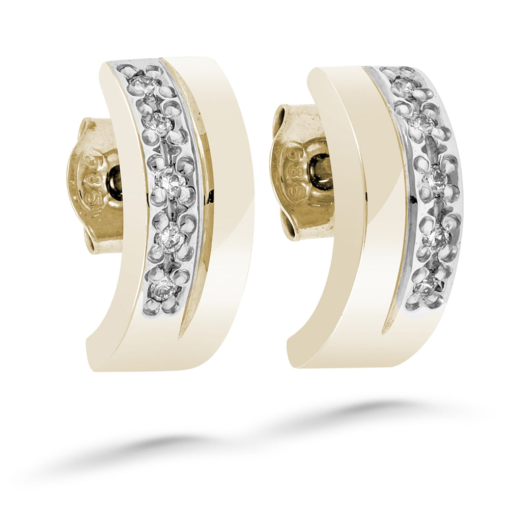 Silván timanttikorvakorut 0,10ct, 14K keltakultaa, Silván timanttikorut - Silván - Laatukoru