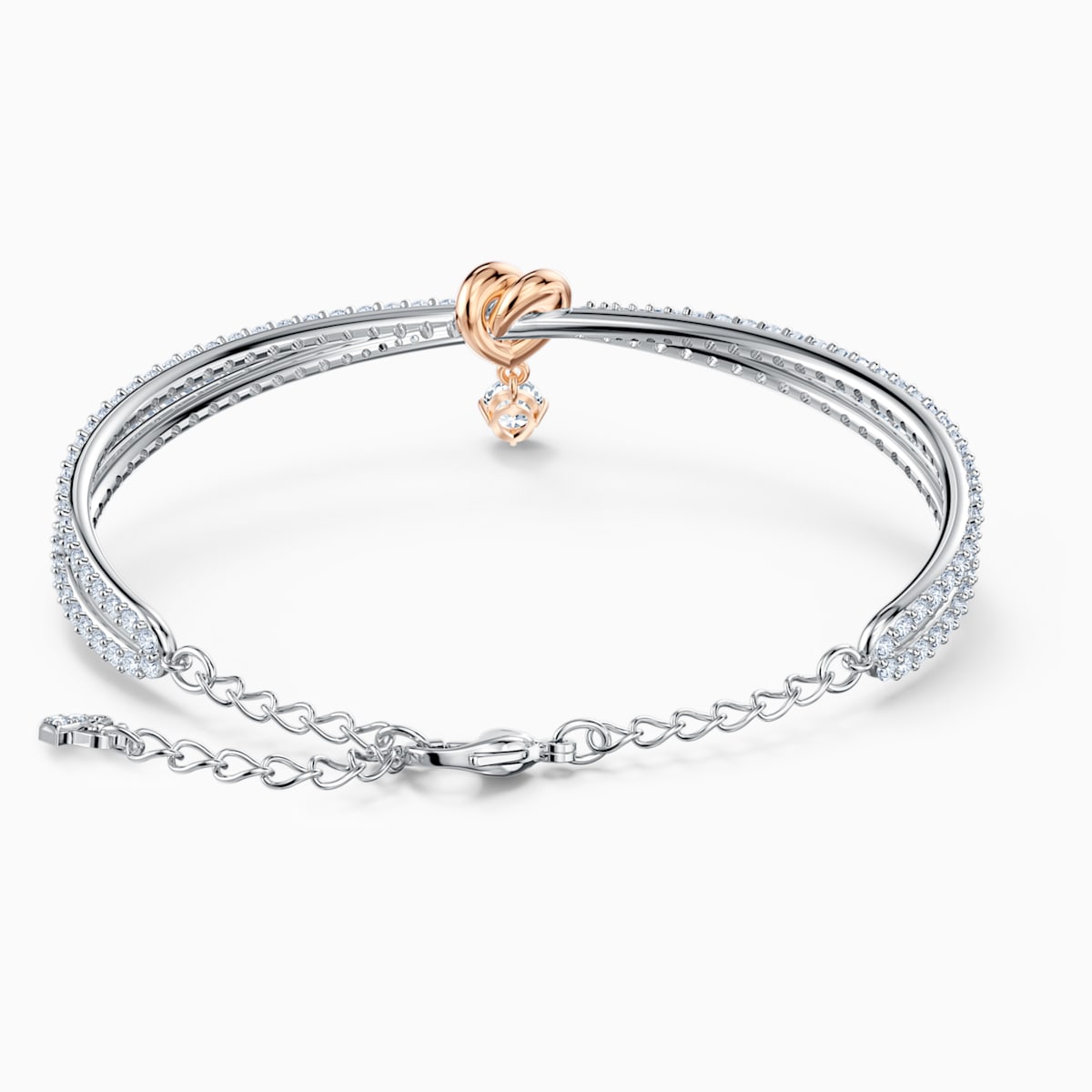 Swarovski Lifelong Heart kristallirannekoru, valkoinen - Swarovski - Laatukoru