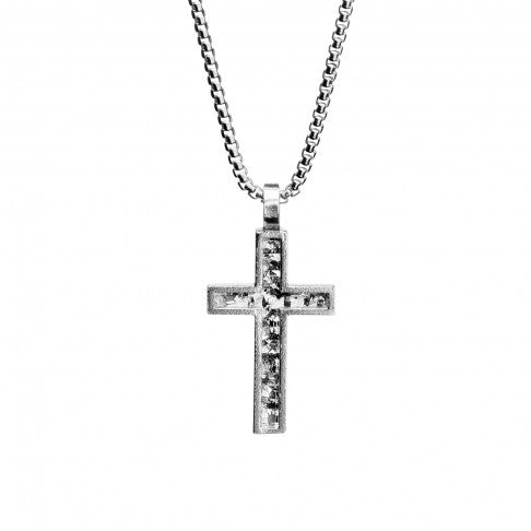 Lumoava Polku ristiriipus 30 mm, rodioitu hopea - Lumoava - Laatukoru