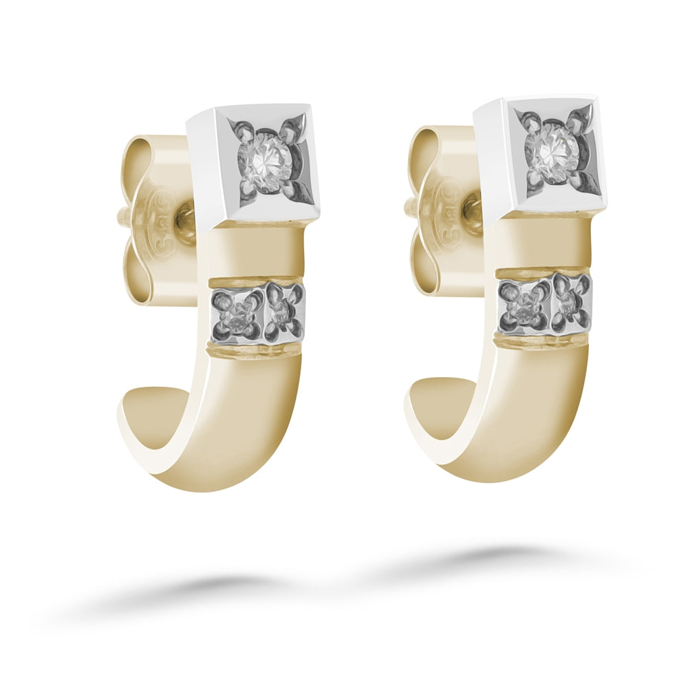 Silván timanttikorvakorut 0,10ct, 14K keltakultaa, Silván timanttikorut - Silván - Laatukoru