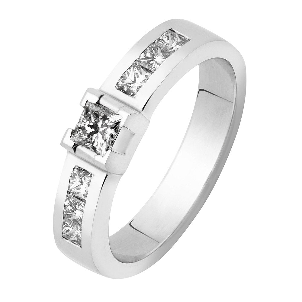 Silván timanttisormus 0,85ct, 14K valkokultaa, Silván timanttikorut - Silván - Laatukoru