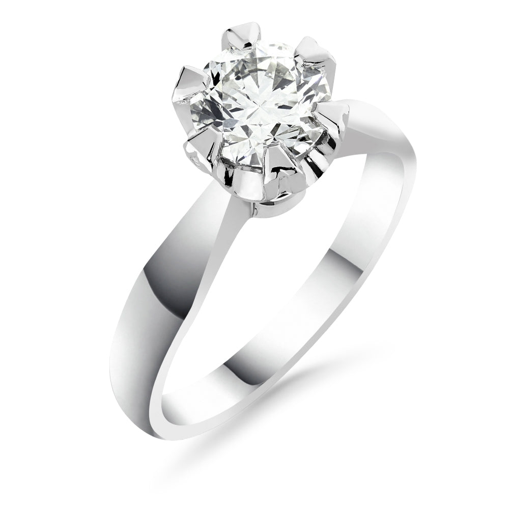 Silván timanttisormus 1,00ct, 14K valkokultaa, Silván timanttikorut - Silván - Laatukoru