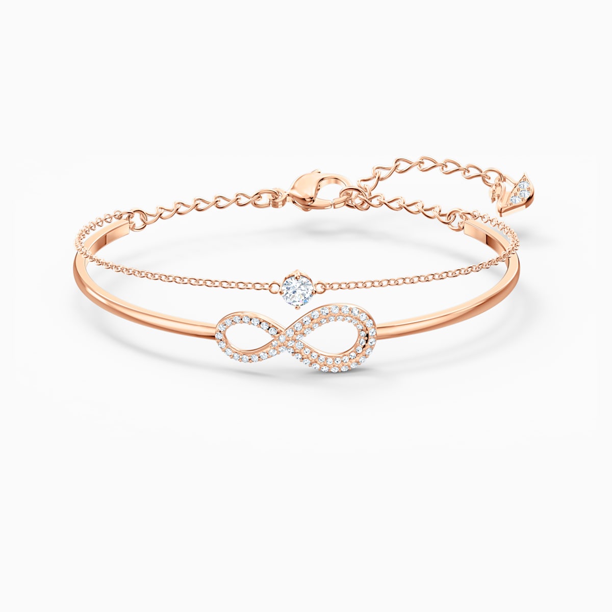 Swarovski インフィニティ ブレスレット ローズゴールド Swarovski Infinity crystal bracelet, rose