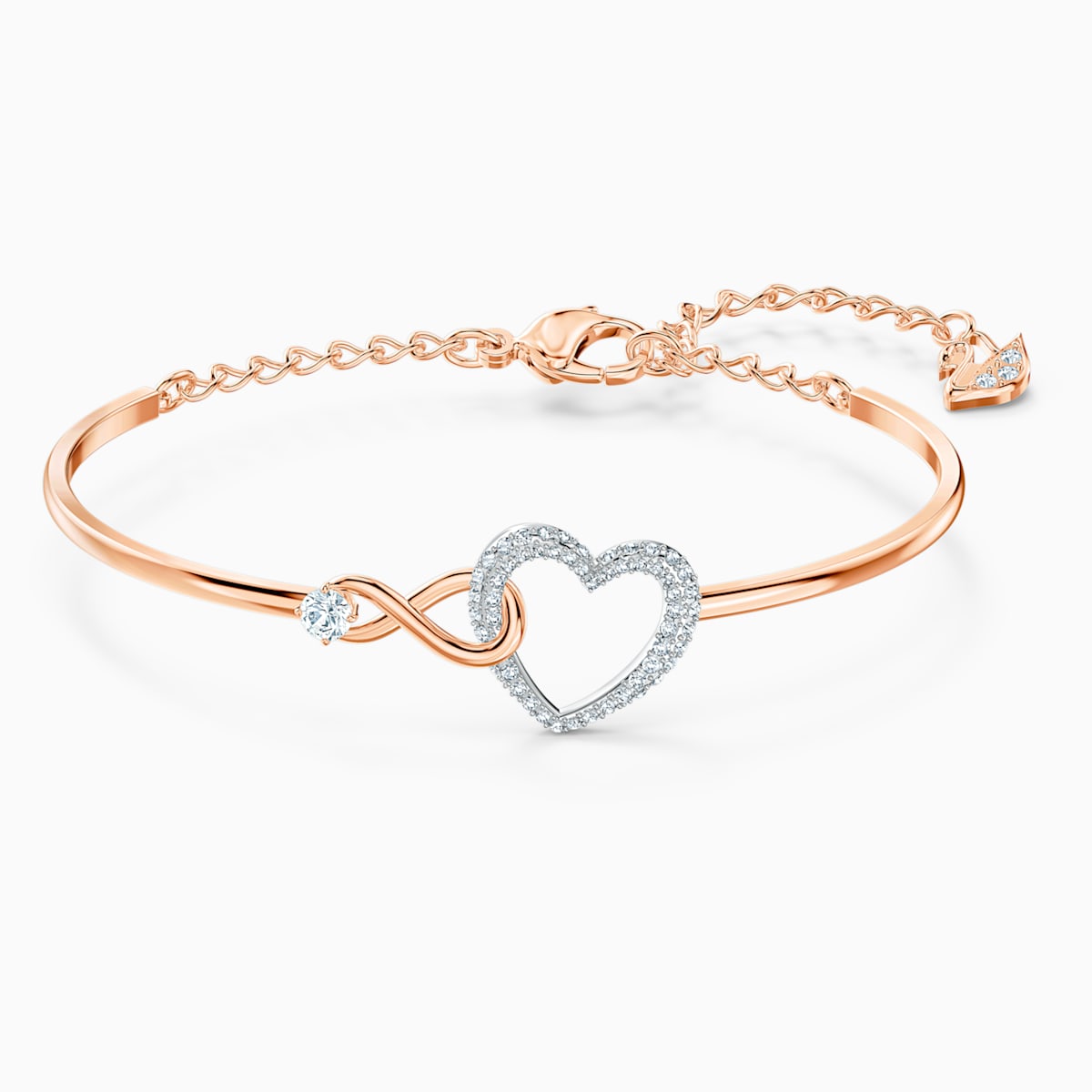 Swarovski rose gold deals heart bracelet