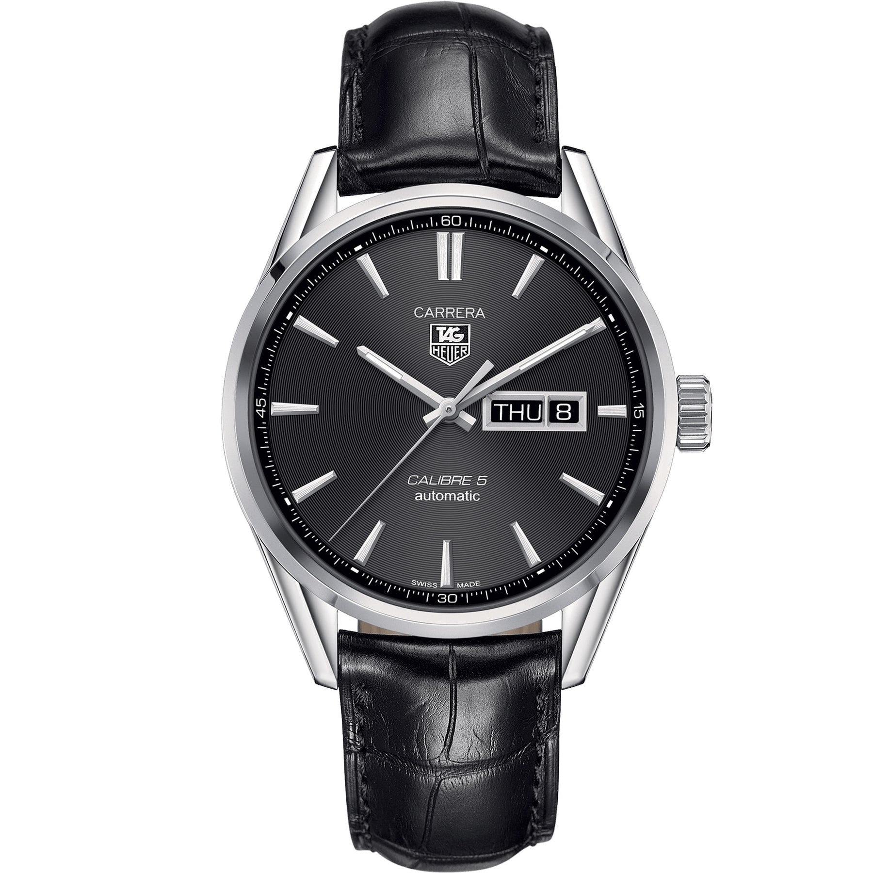 TAG Heuer Carrera Calibre 5 Day-Date, miesten rannekello WAR201A.FC6266 - TAG Heuer - Laatukoru