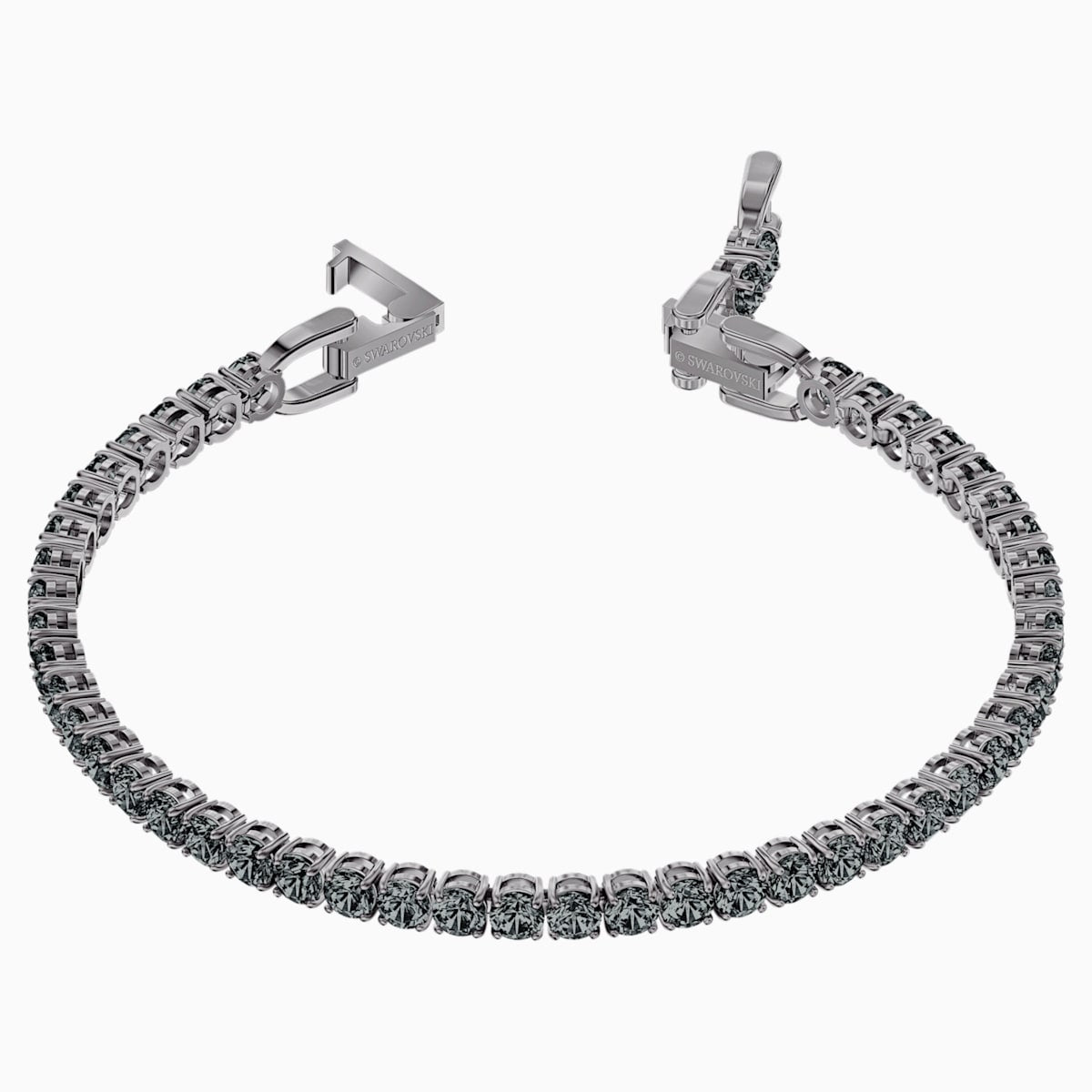 Swarovski Tennis Deluxe kristallirannekoru, harmaa - Swarovski - Laatukoru