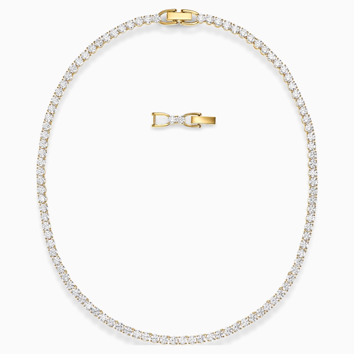 Swarovski Tennis Deluxe kaulakoru, keltakulta - Swarovski - Laatukoru