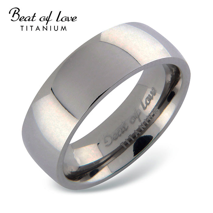 Beat of Love, titaanisormus 7 mm, kiiltävä pinta - Beat of Love - Laatukoru