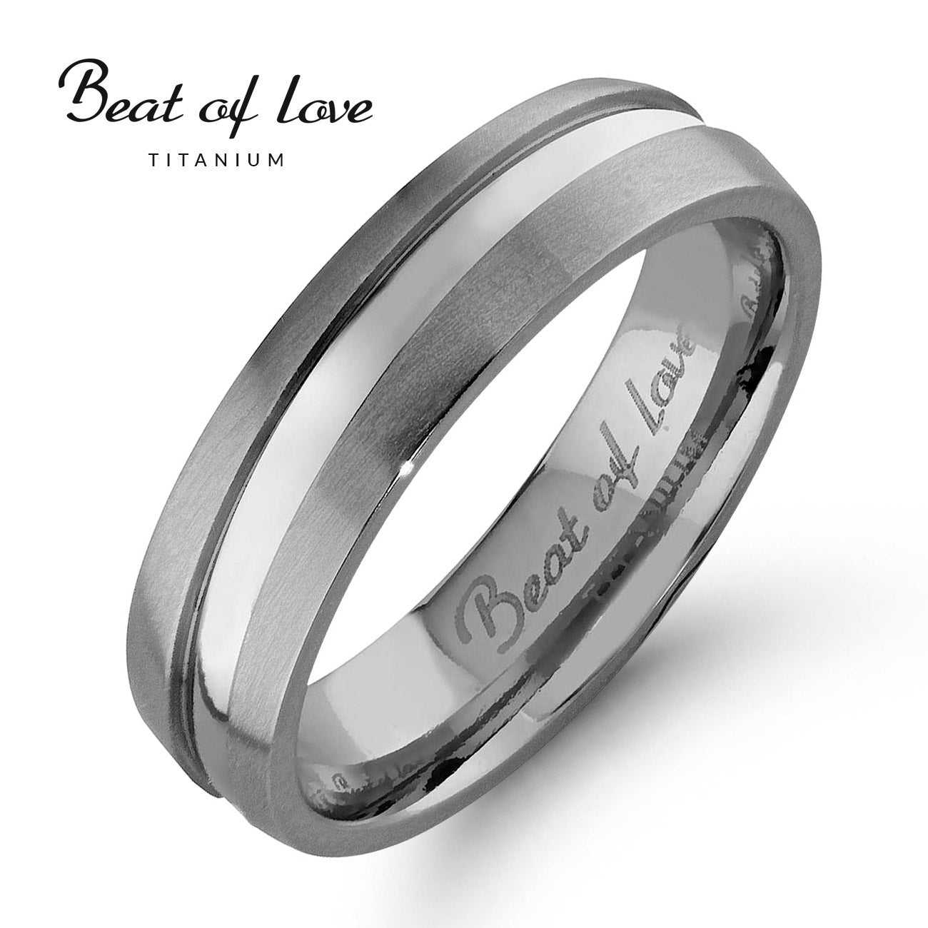 Beat of Love, titaanisormus 5 mm - Beat of Love - Laatukoru