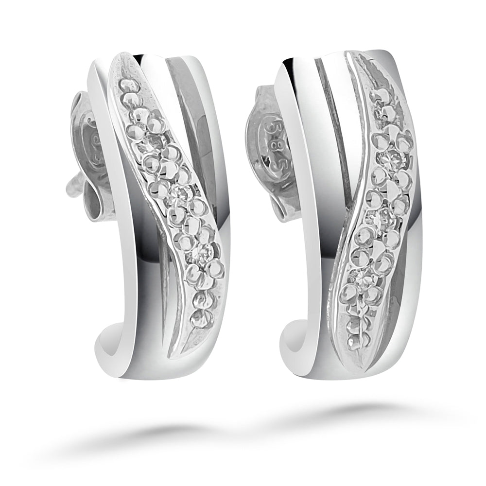 Silván timanttikorvakorut 0,06ct, 14K valkokultaa, Silván timanttikorut - Silván - Laatukoru